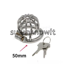 Lock Ring Chastity Device Stainless Steel Cage Chastity Lock Outdoor Wear