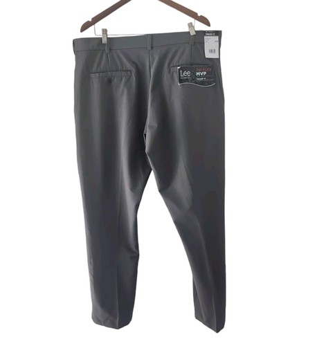 Lee Tri Flex MVP Gray Straight Fit Tapered Performance Pants Golf Men 42 X 32 - Picture 4 of 6