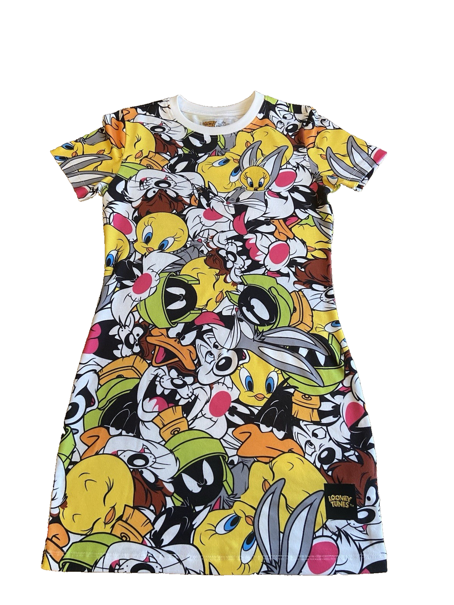 looney tunes t shirt dress INTIMO Looney Tunes Womens' Characters Bugs Bunny Nightgown Sleep Pajama Dress (X-Small) Grey at Amazon Women's Clothing store