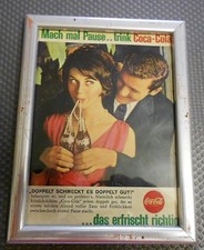 Coca - Cola alte Reklame im Bilderrahmen (406)