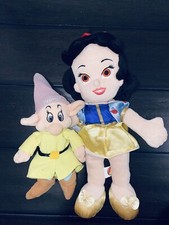 x2 Lot Dopey  Snow White Seven Dwarfs Plush Stuffed Toy Doll Disney Store Kid 2