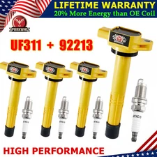 4X Ignition Coils & 4X Spark Plugs for Honda CR-V Accord Element 2.4L L4 UF311
