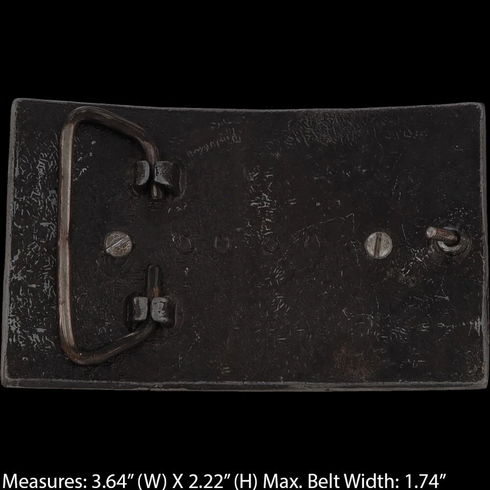 Винтажная пряжка ремня 1980-х годов с драгоценными камнями ковбойская ковбойская вестерн яшма как есть - Изображение 4 из 4
