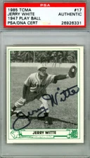 Jerry Witte Autographed Signed 1985 Play Ball 1947 Reprint Card PSA 26926331