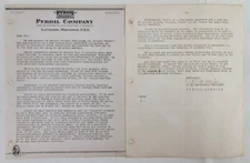 Vintage PYROIL Gas Oil Advertising Letterhead