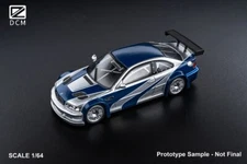 DCM 1:64 M3 GTR E46 Need for Speed Livery SilverBlue Model Car