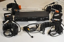 Telex BTR-200 Intercom Base station W/4  Beltpacks/Headsets  & Pelican Case