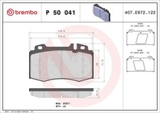 BREMBO Bremsbelagsatz Scheibenbremse PRIME P 50 041 für MERCEDES SL W163 KLASSE BREMBO Bremsbelagsatz Scheibenbremse PRIME P 50 041 für MERCEDES SL W163 KLASSE