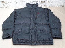 Vintage Polo Ralph Lauren Men  s Black Red Pony Down Puffer Jacket Size Medium