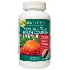 Trunature PROSTATE PLUS HEALTH COMPLEX 250 Softgels with Saw Palmento - Fresh!
