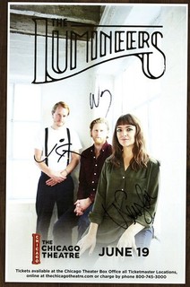 The Lumineers signed autographed concert poster Jeremiah Fraites Neyla
