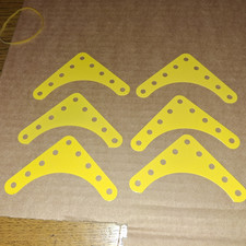 6 X #201*COME NUOVO/INUTILIZZATO* TASSELLO FLESSIBILE MECCANICO METALLO GIALLO FRANCESE