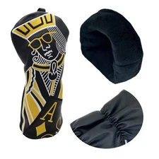 Golf Club Head Covers PU Fabric Hybrid Driver Fairway Wood Putter Headcovers