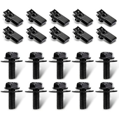 20 PCS Automotive Body Bolt and Unut Clamp Kit, Bumper Fender Liner Push Pull...