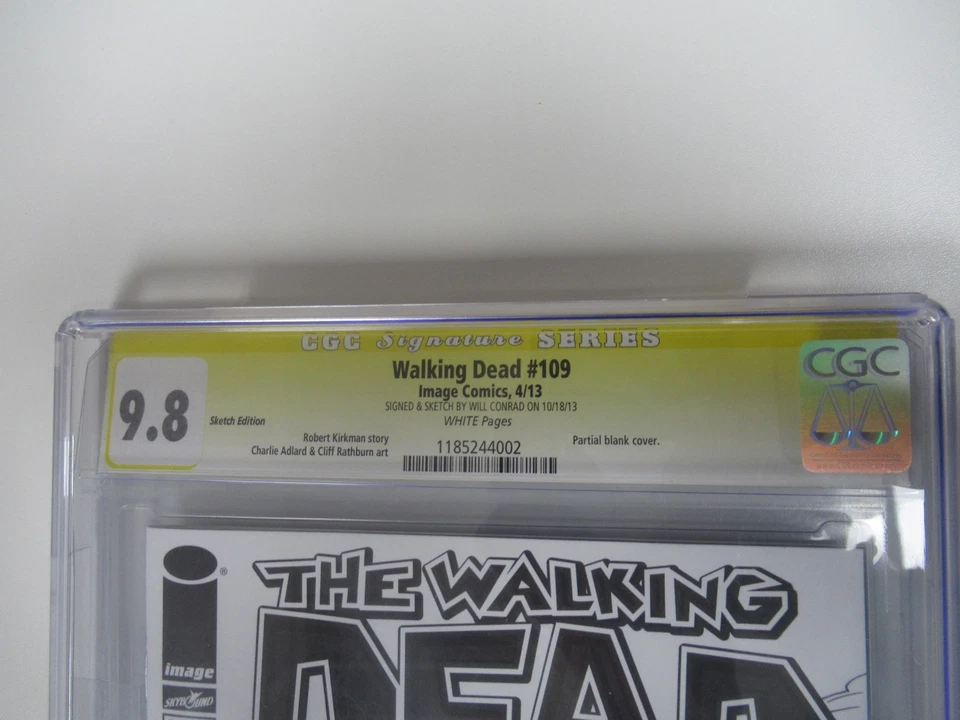 2013 Image Walking Dead #109 CGC SS 9.8 Signed Sketched Will Conrad - Image 2 of 4