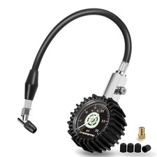 Reifendruckprüfer, Analog, 30 PSI, Leucht, Flexibler Schlauch, Fahrrad