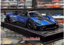 HH 1/18 Pagani Zonda R Resin Diecast Model Car Collection adult Gift Blue carbon