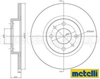 2X Bremsscheibe Metelli 23-0179 2 Bremsscheiben Vorderachse Vorne