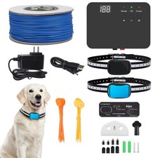 Electric Fence for 2 Dogs, Underground Dog Fence System, 2 Rechargeable Colla...