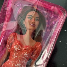 Barbie Fashionistas #182 Brown Hair With Orange Floral Dress