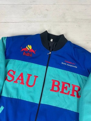 Vintage Red Bull Sauber F1 Racing Bomber Jacket 90s Men Size 3XL