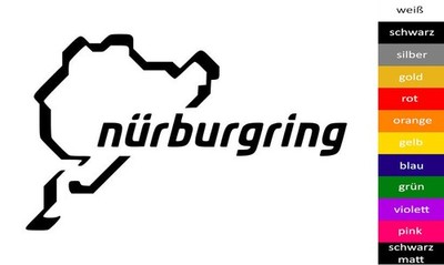 14x8,5cm nürburgring Sticker diverse Farben Aufkleber Auto