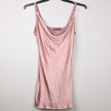 Nasty Gal Women  s Pink Solid Full Slip Dress Regular Size US 6