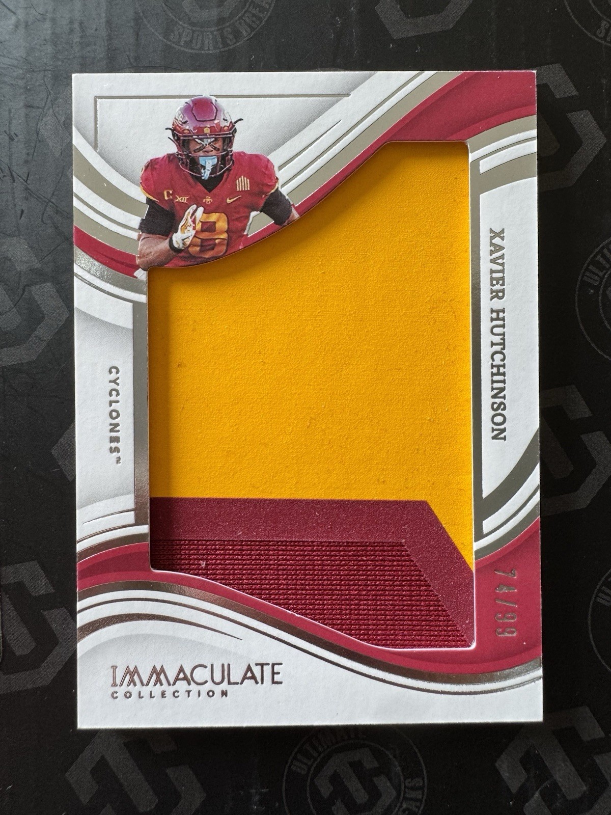 Xavier Hutchinson Panini Immaculate Collection Collegiate Premium Patches Rookie Autographs #XAH Base