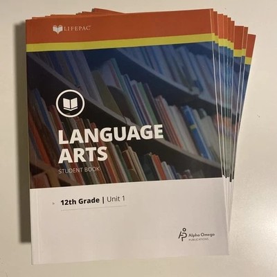 LifePac Language Arts Grade 12 Units 2-10 with Teachers Guide *No Unit 1