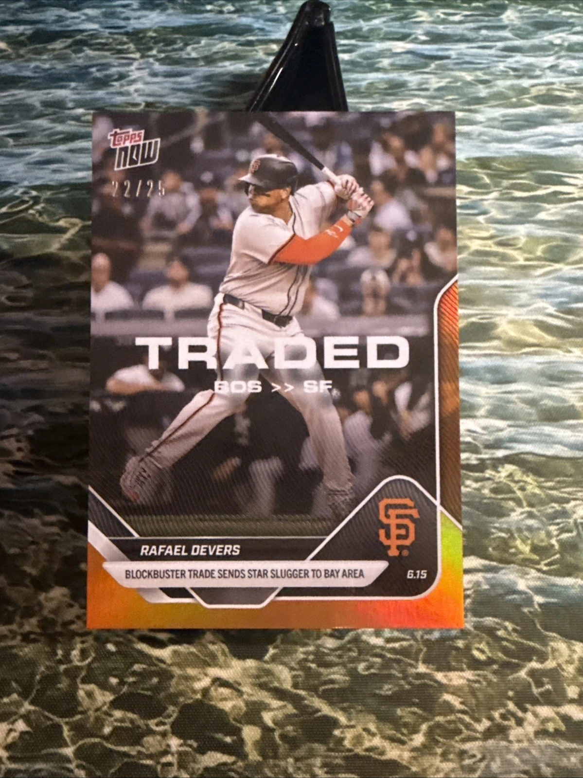 💥RAFAEL DEVERS TRADED TO GIANTS💥 2025 Topps Now #303 ORANGE FOIL  22/25