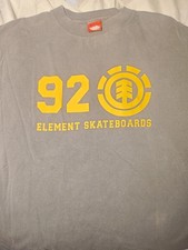 Element Shirt Mens Medium slate 92 Endurance Logo Made in USA Skate Graphic Tee