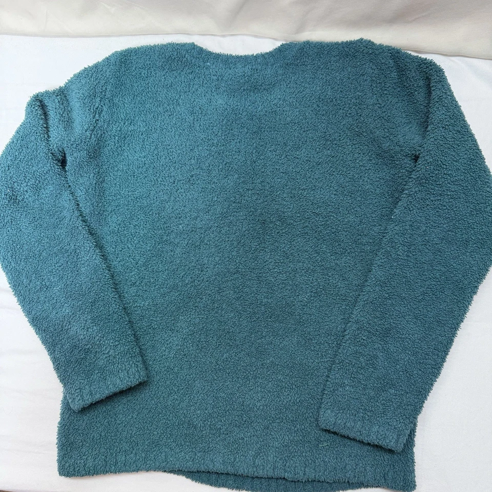 Hanna Andersson Marshmallow pullover sweater Us Size 8 Green w/ Orange Cat Cozy - Image 2 of 4