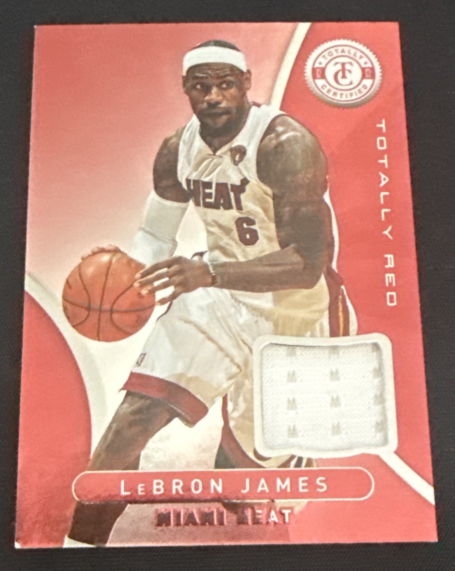 2012-13 totally certified memorabilia lebron james #36 totally red game worn mem