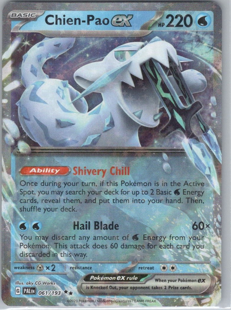 Chien-Pao ex - 061/193 #61/193 (Holo) (NM) SV02: Paldea Evolved PAL Pokemon