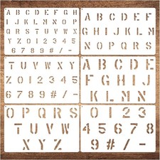 1/2 Inch 3/4 Inch 1 Inch Military Letter and Number Stencil Reusable Small Pa...