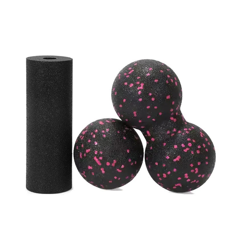 3 Stück Faszienball Set, Faszienrolle Klein & Massageball & Erdnuss Faszien Ball