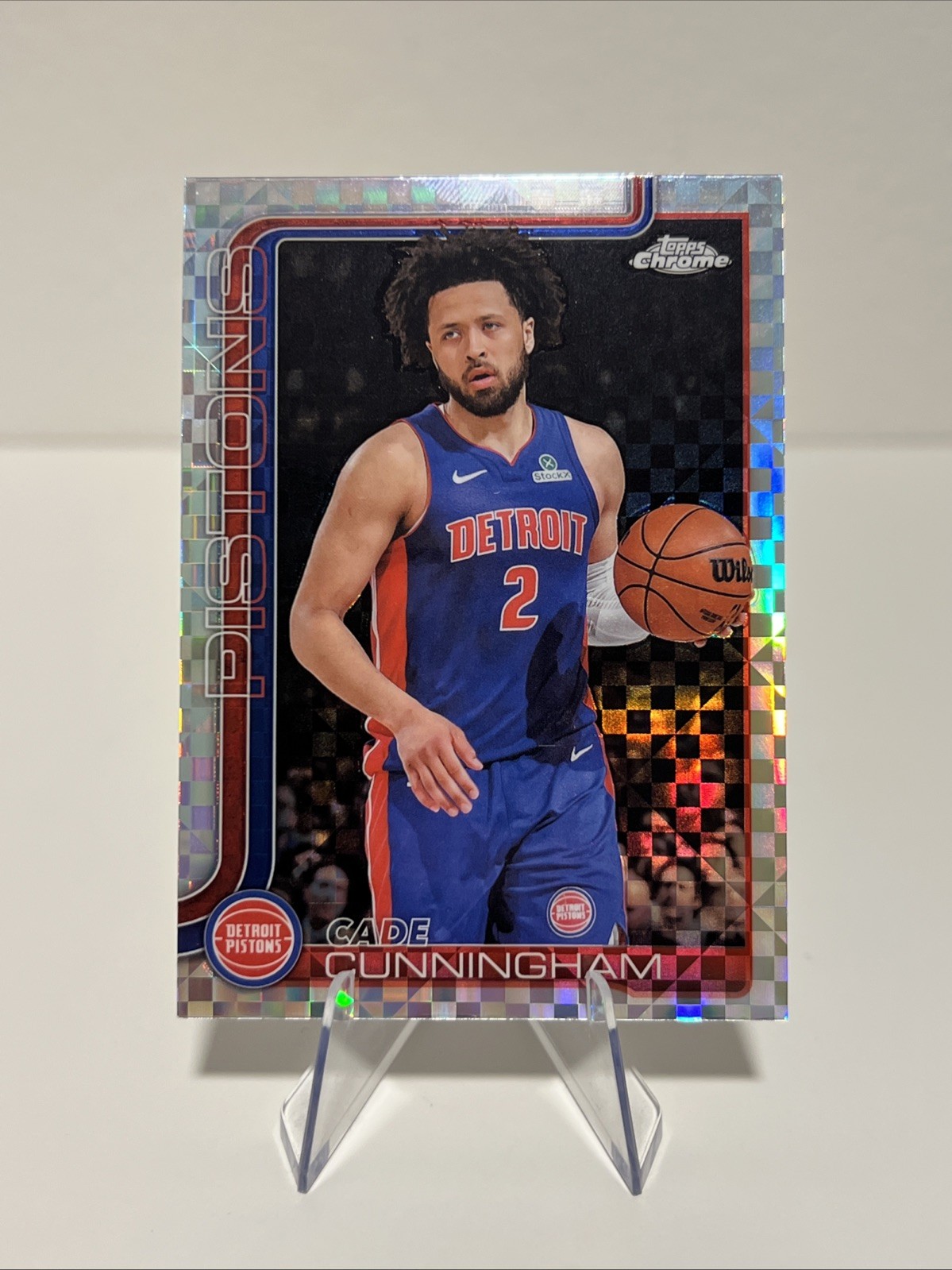 Cade Cunningham 2025-26 Topps Chrome #88 X-Fractor Detroit Pistons