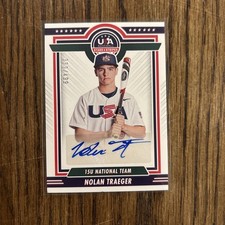 2022 USA Baseball Stars & Stripes #15US-NT Nolan Traeger Auto /499