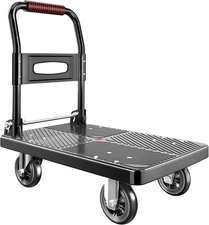 Upgraded Foldable Push Cart Dolly | 460 Lbs.Capacity Moving Platform Hand Truck