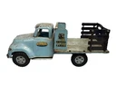 Original 1950's Tonka Farms Stake Truck Light Blue Pressed Steel