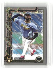 Freddy Peralta 2025 Topps Holiday Silver Glitter Holiday