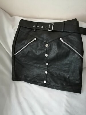 ASOS A-Line Black Skirt With Belt *Free Delivery* UK