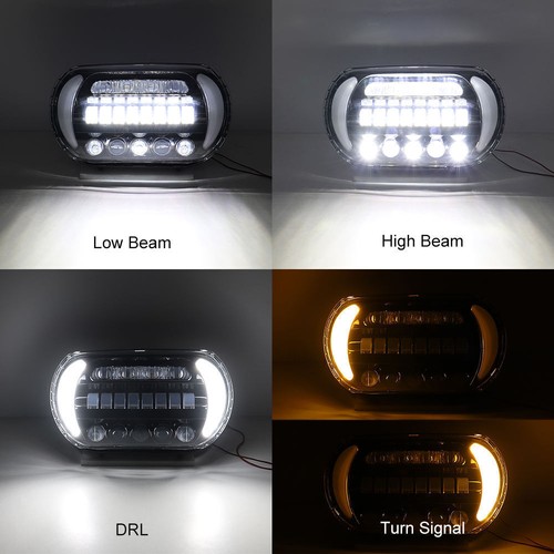 LED Scheinwerfer für Harley Road Glide 2004-2013 mit Abdeckung Blinkerprojektion - Bild 2 von 11