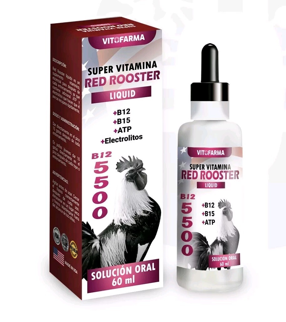 Super B12 5500 Liquid for Roosters 60 ml  Energizer Vitofarma Supplement Chicken