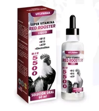 Super B12 5500 Liquid for Roosters 60 ml  Energizer Vitofarma Supplement Chicken
