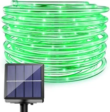 Outdoor Solar 100 Led Rope Tube Fairy String Lights Strip Waterproof Garden Xmas