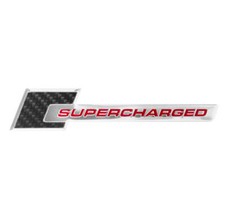 Cobra Shelby Gt500 F-150 Lightning Carbon Fiber Red Chrome Supercharged Emblem Cobra Shelby Gt500 F-150 Lightning Carbon Fiber Red Chrome Supercharged Emblem