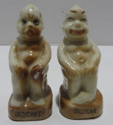 VTG BILLY CAN/BILLY CAN'T SALT & PEPPER SHAKER SET MADE IN JAPAN