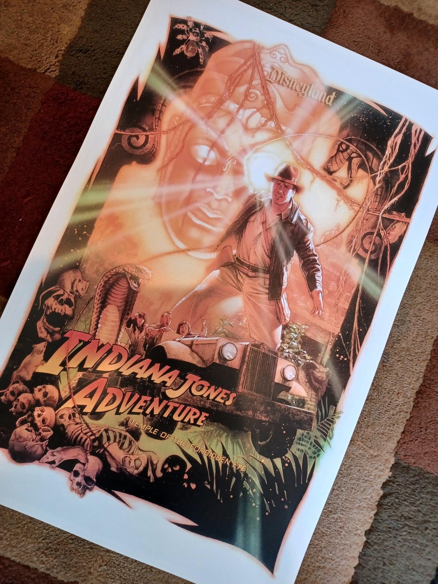 1995 Disney Indiana Jones 11x17 Poster Harrison Ford Adventure | eBay