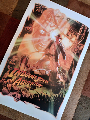 1995 Disney Indiana Jones 11x17 Poster Harrison Ford Adventure | eBay